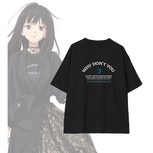 『リコリス・リコイル』描き下ろし 井ノ上たきな シャツコーディネートver. BIGシルエットTシャツユニセックス